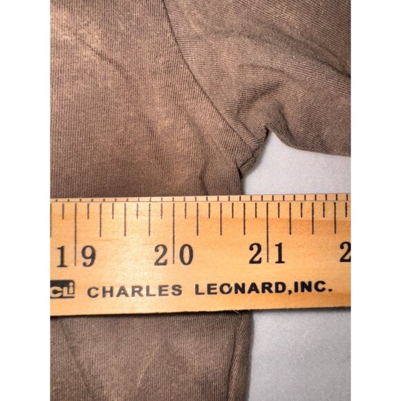 Franky Max XL Taupe Long Sleeve Distressed Cross all over Graphic Tee affliction - Picture 6 of 10